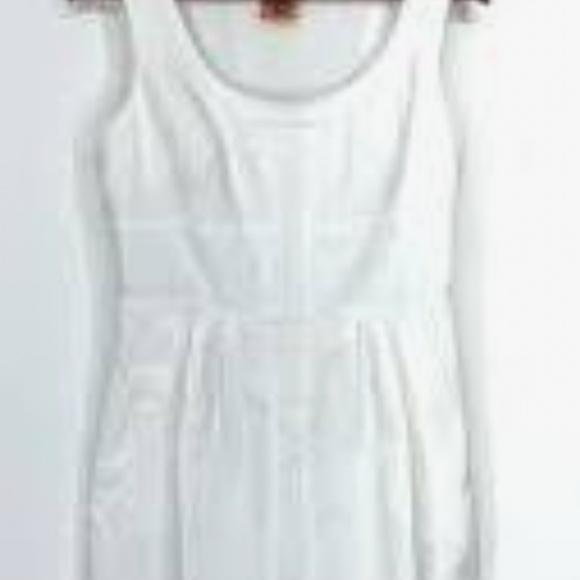 Tory Burch Modest Midi White Cotton Dress - Picture 3 of 13